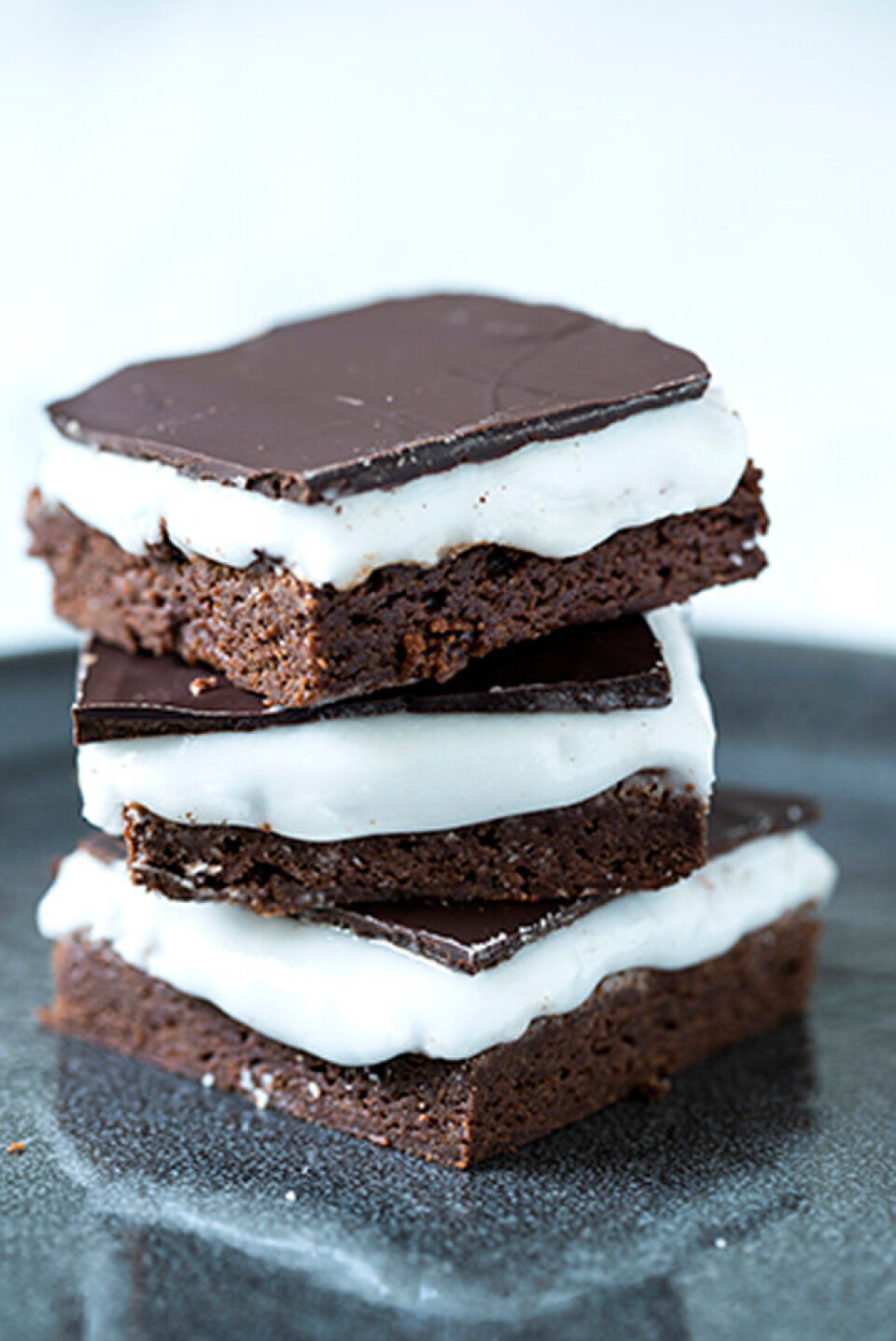 Brownies med chokolade & pebermynte
