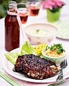 Amerikanske spareribs med coleslaw