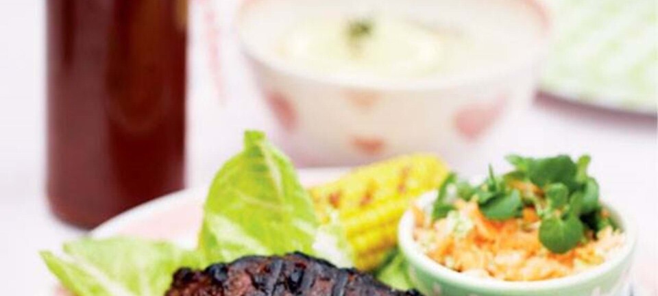 Amerikanske spareribs med coleslaw
