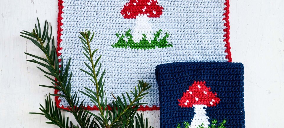 Hæklet klud med svamp