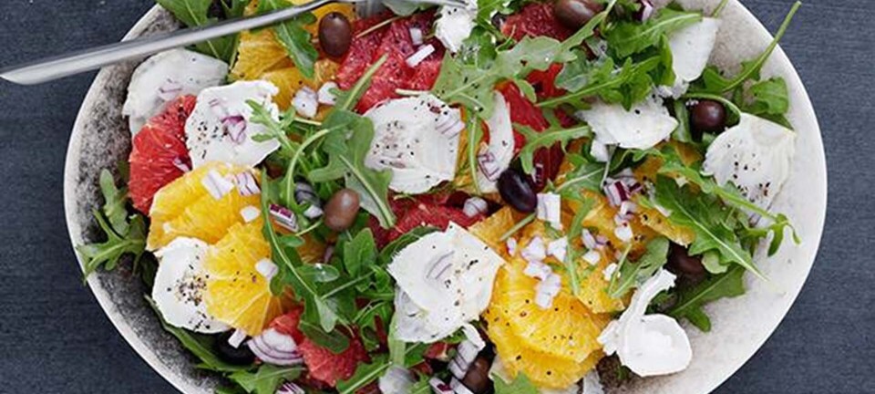 Citrussalat med gedeost
