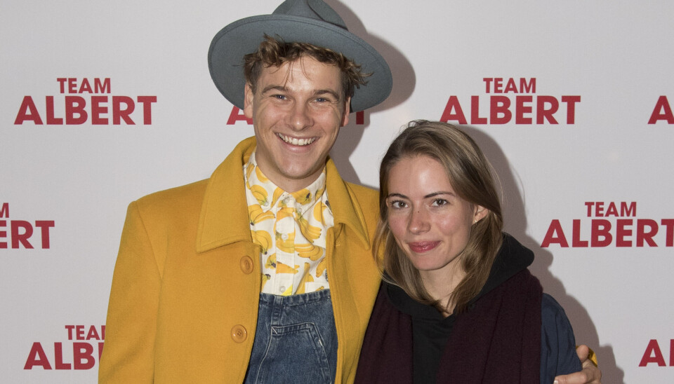 Rasmus Kolbe og Sarah Olufsen til premieren på 'Team Albert'