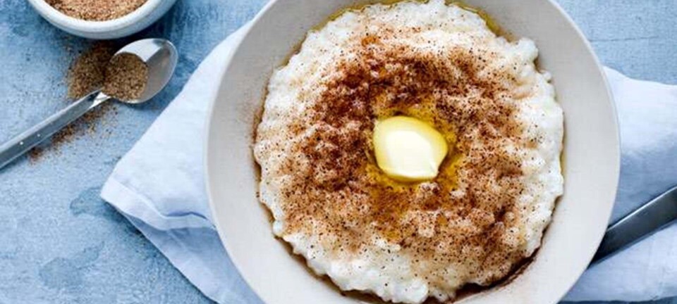 Klassisk risengrød med kanelsukker