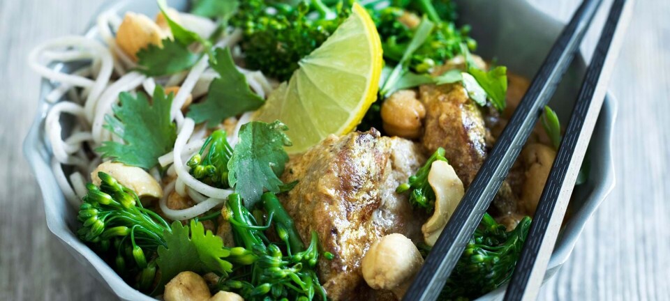 Nem gryderet: Mørbrad i grøn curry