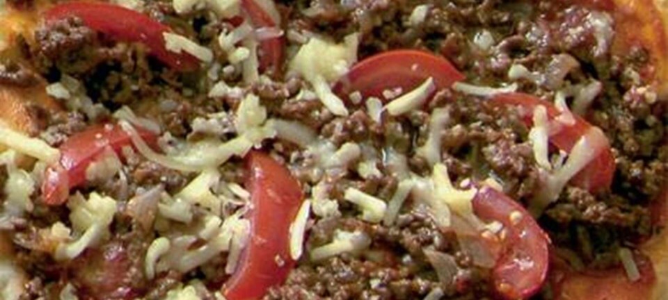 Pizza med hakket oksekød