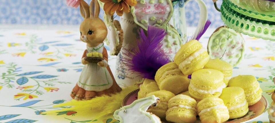 Påskemacarons: Bag de fineste påskegule macarons