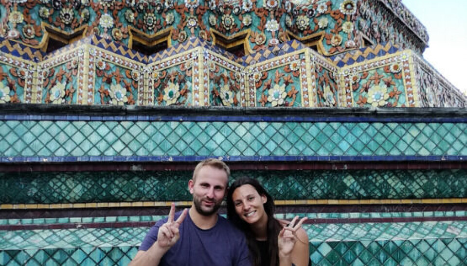 Stefan og Vanessa er netop nu på ferie i Thailand (Foto: Privat)