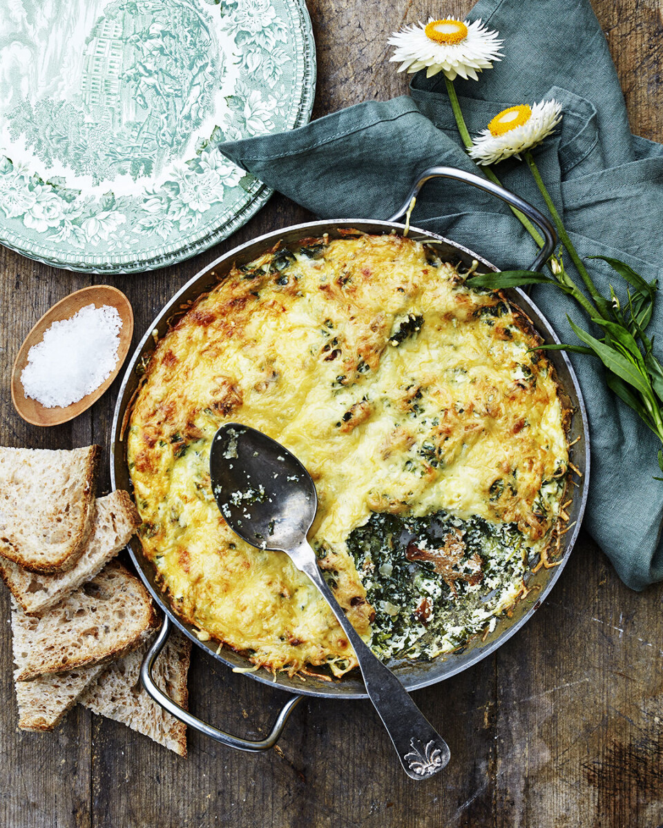 Nem grøntsagsgratin med svampe
