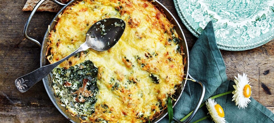 Nem grøntsagsgratin med svampe