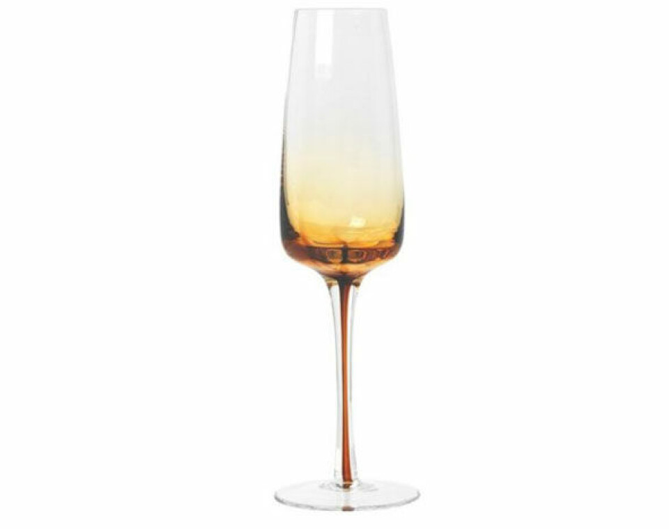 Amber champagneglas fra Broste Copenhagen
