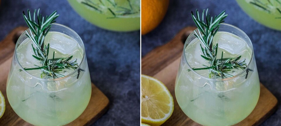 Skøn nytårsdrink med gin: Rosemary Spritzer