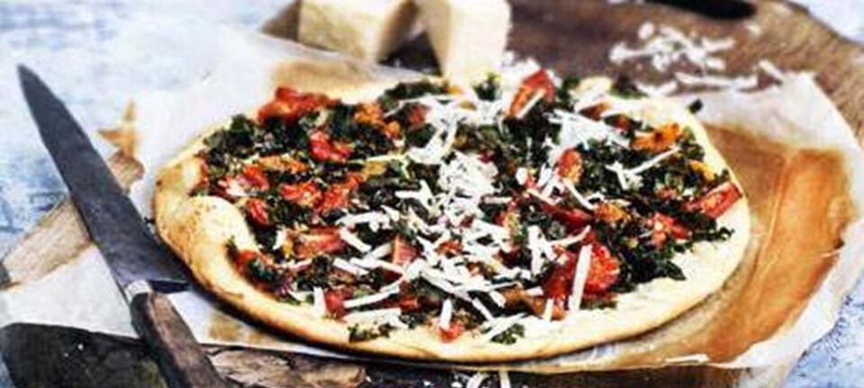 Nem pizza med grønkål