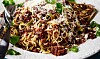 Vegansk bolognese med sorte linser