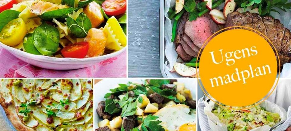 Roastbeef, lakselasagne & nem kartoffelpizza: Her er ugens madplan til dig