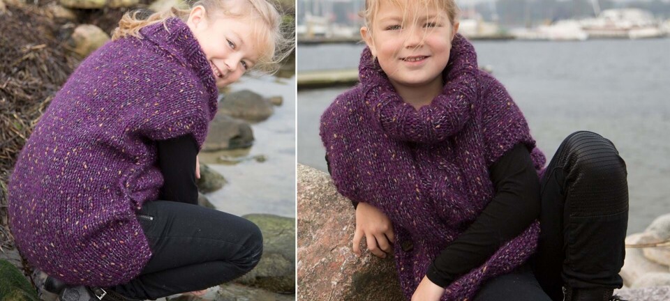 Strik selv: Putte poncho deluxe til bĂžrn