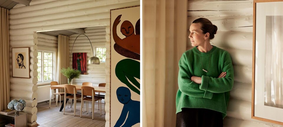 Louise bor i en bjælkehytte fra 1927 – og det kalder på en helt særlig måde at indrette sig på