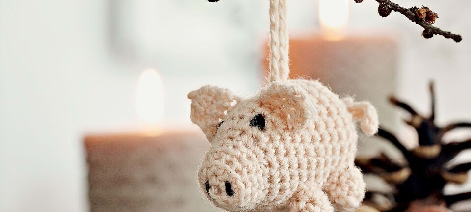 Julehæklerier: Hækl den sødeste julegris