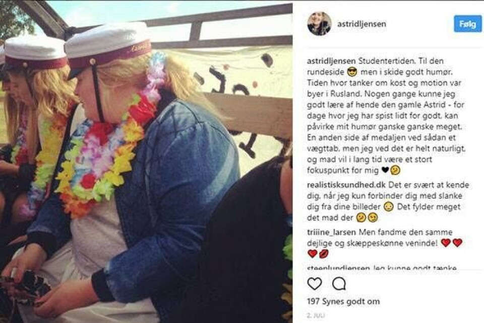 Astrid tabte sig 86 kilo, men fik det sværere med sin krop under tøjet