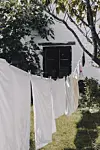 Vasketøj på snoren i haven er essensen af landlig idyl.