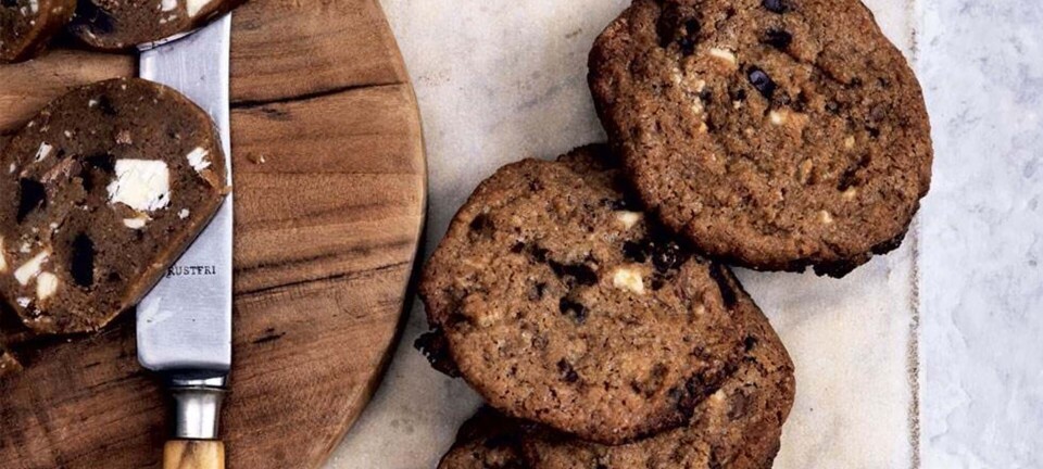 Tredobbelte chokolade-cookies