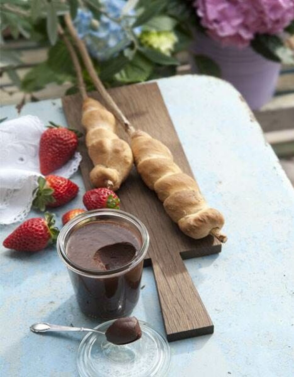 Snobrød med chokodip