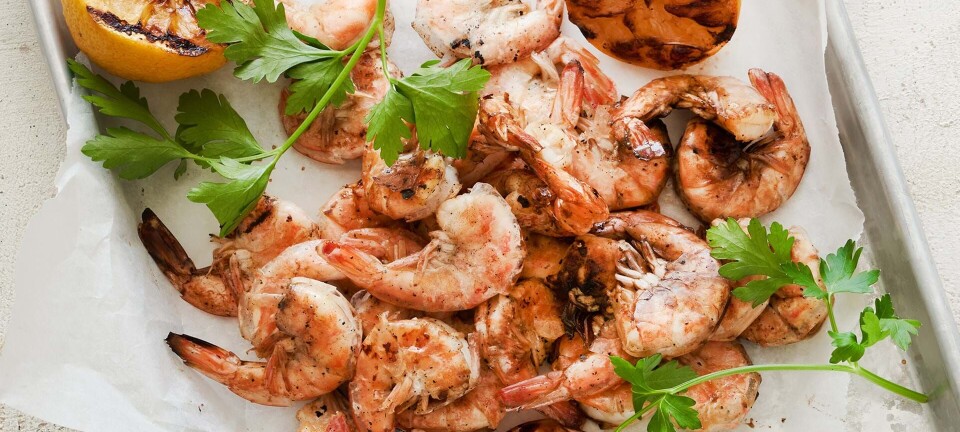 Grillede rejer med hjemmerørt hvidløgsmayo