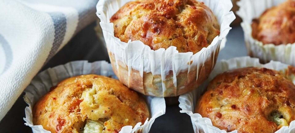 Salte muffins med bacon og fennikel