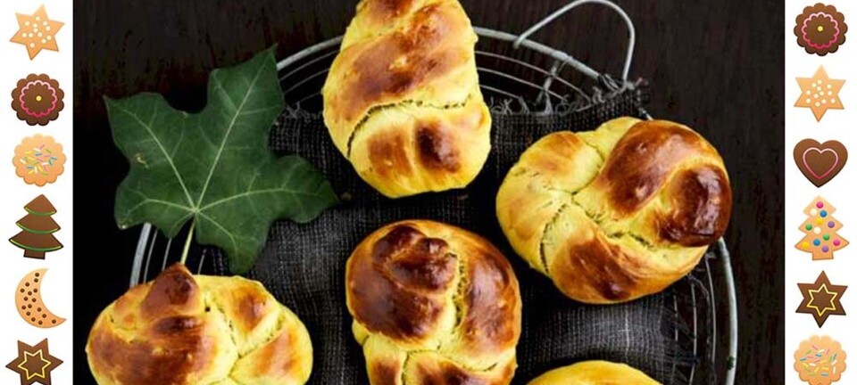 Juleboller med safran og sukat