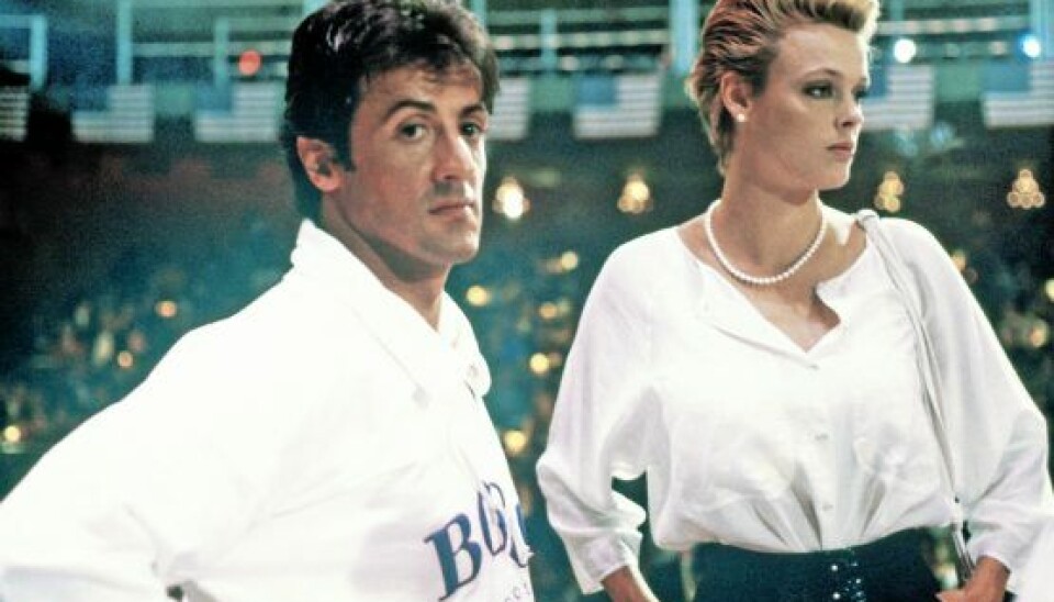 Brigitte Nielsen og Sylvester Stallone spillede sammen i 'Rocky IV'. Da de gentog rollerne i den kommende film 'Creed II', skjulte danskeren graviditeten for eksmanden. (Foto: Ritzau Scanpix)