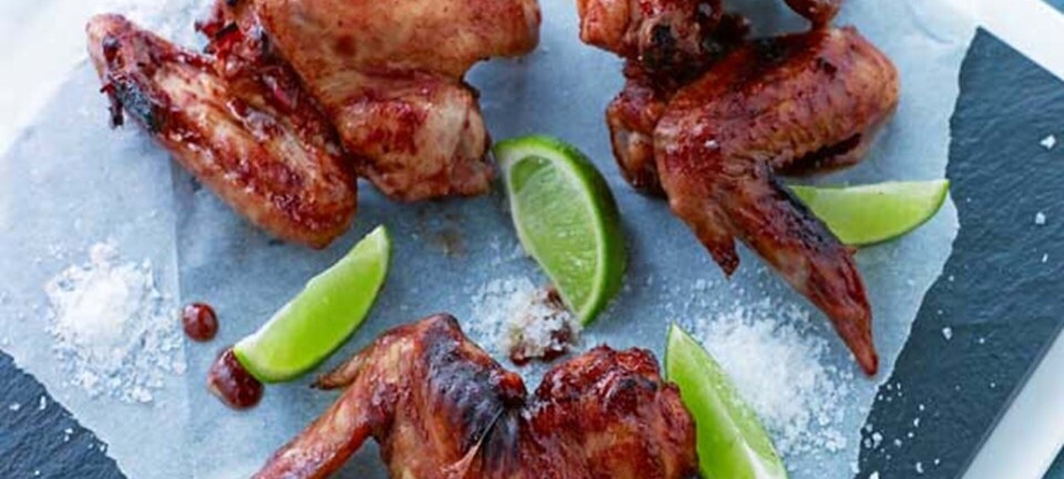 Sticky chicken wings med chili