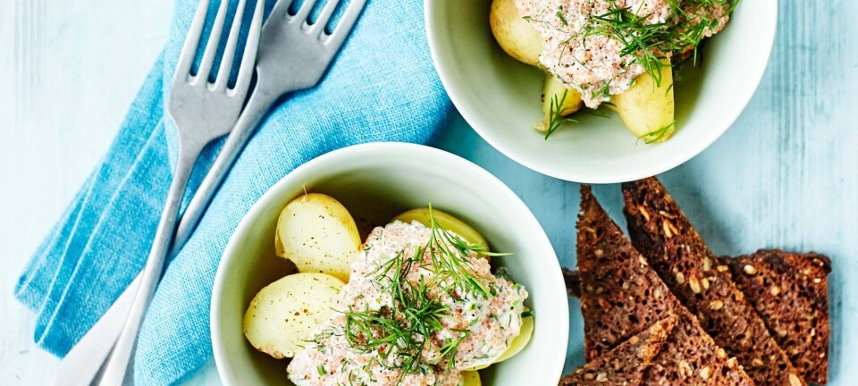 Stenbiderrogn med kartofler