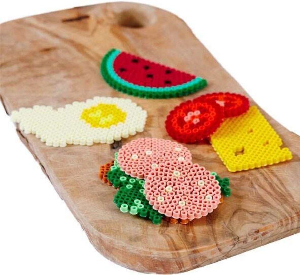 En let frokost lavet i hama perler.