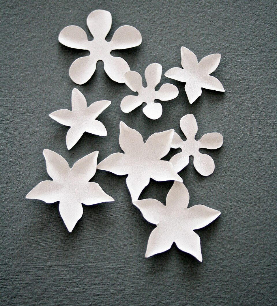 Blomsterkrans i papir