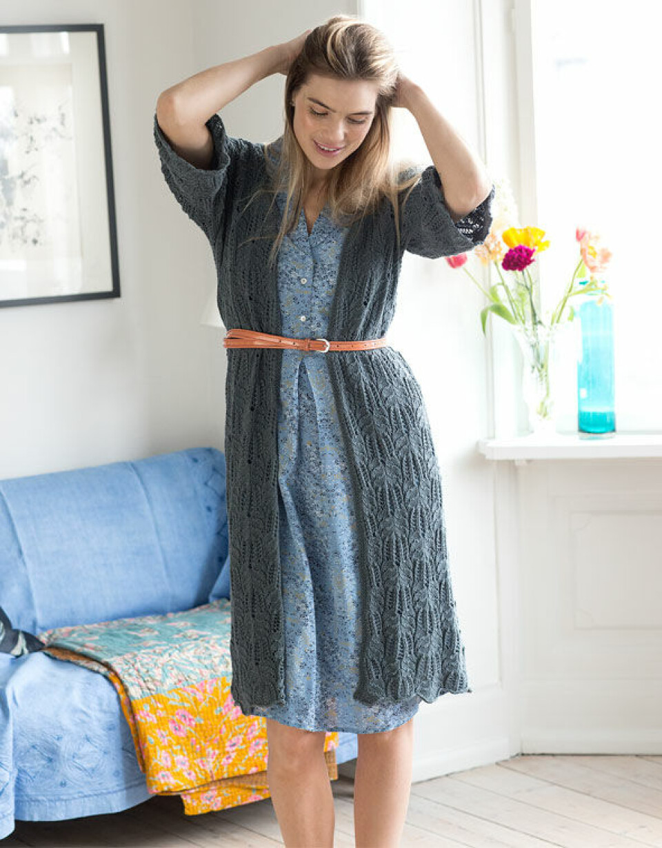 Kimono med hulmønster