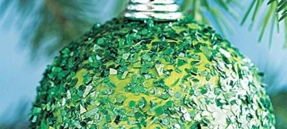 Glinsende grøn julekugle