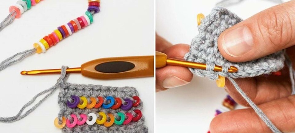 Sådan hækles en fm med perle