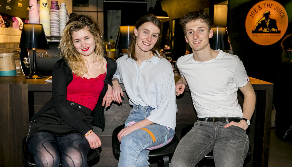Fra venstre ses Mille, Katrine og Andreas fra Place On Earth.