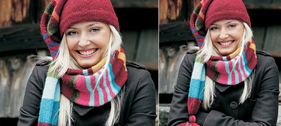 Nissehue med langt halstørklæde