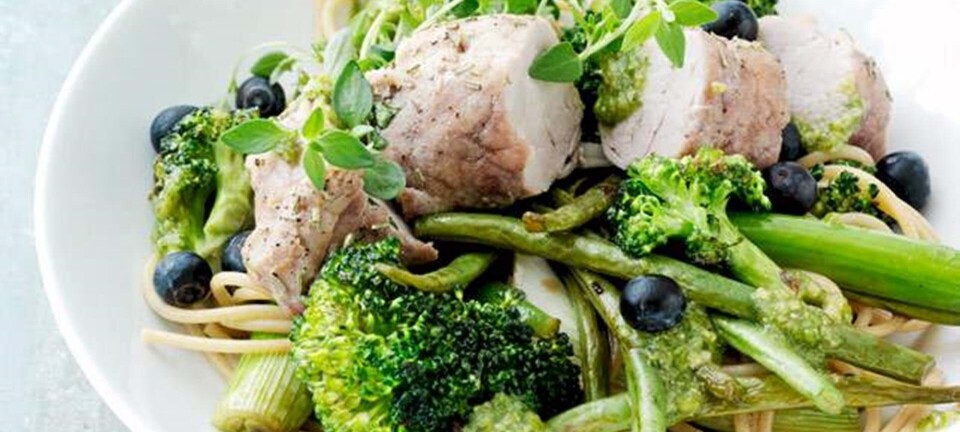 Spaghetti med mørbrad