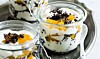 Nemme cheesecakes med mango og oreo