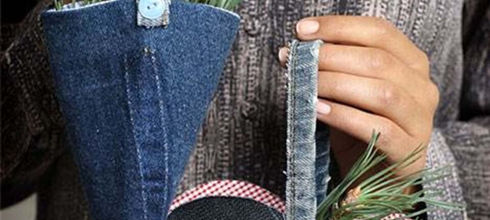 Julehobby: Kræmmerhus og flettet hjerte i denim