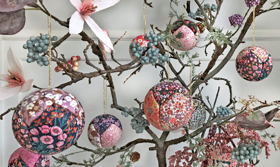 DIY julekugler i patchwork