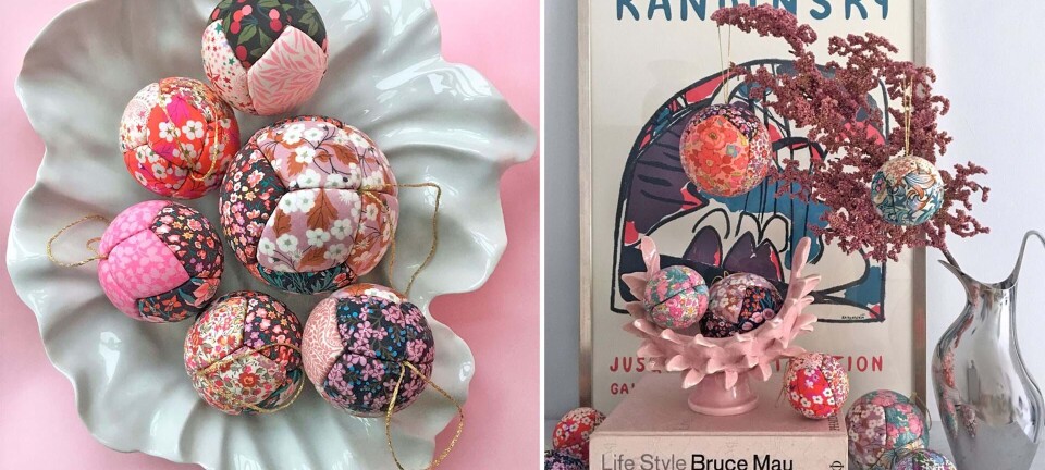 DIY: Smukke julekugler i patchwork