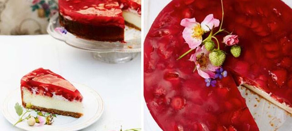 Lækker rabarber-cheesecake