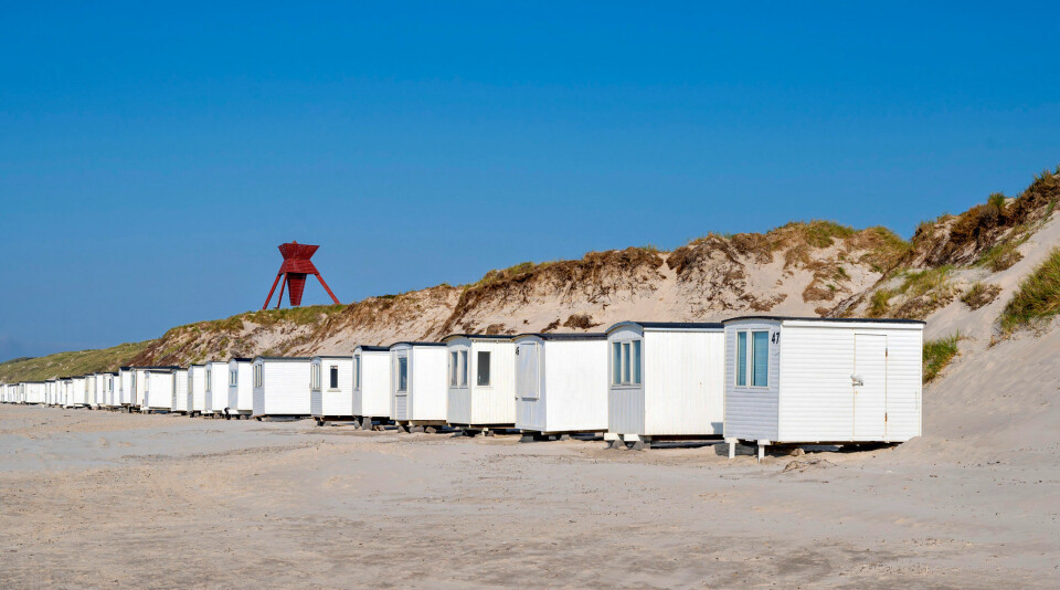 Der er 47 badehuse på stranden i Blokhus.