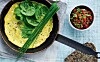 Omelet med spinat og chili opskrift
