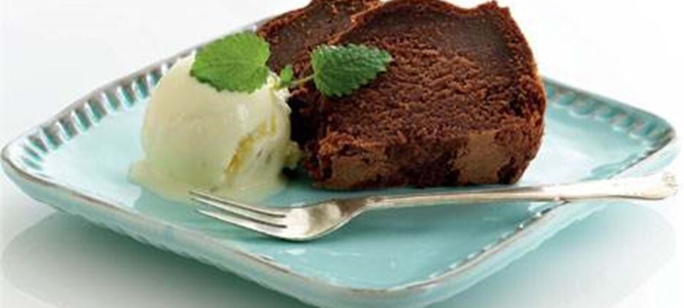 Chokoladekage med kokosis