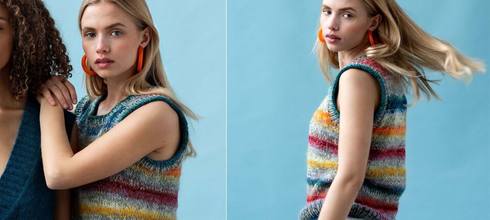 Strik selv: Vest i garnrester