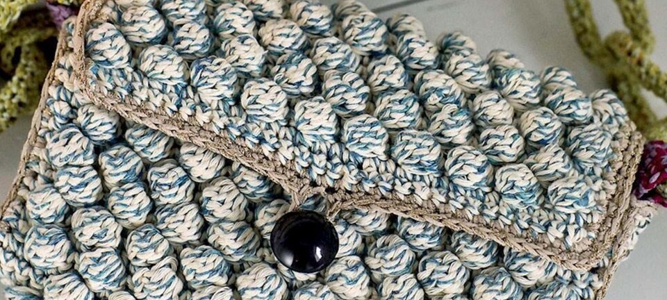 Hækl selv: Lille taske i boblemønster