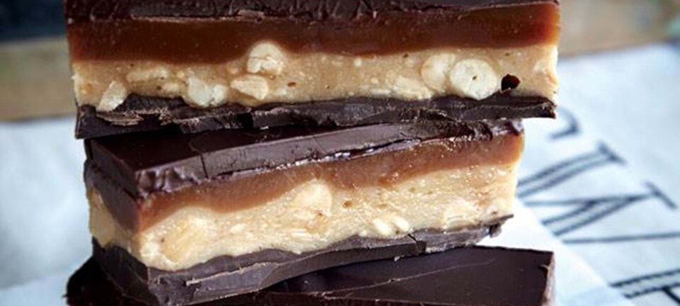Hjemmelavede snickers-barer